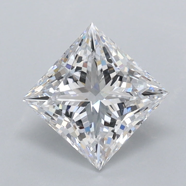 1.02 Carat Princess Shaped, Ideal Cut, D Color, FL Clarity, IGI Certified Lab Grown Diamond
