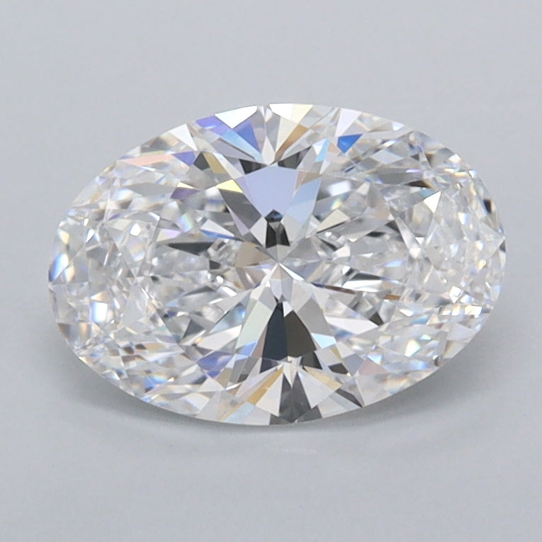 1.25 Carat Oval Shaped, Ideal Cut, D Color, FL Clarity, IGI Certified Lab Grown Diamond