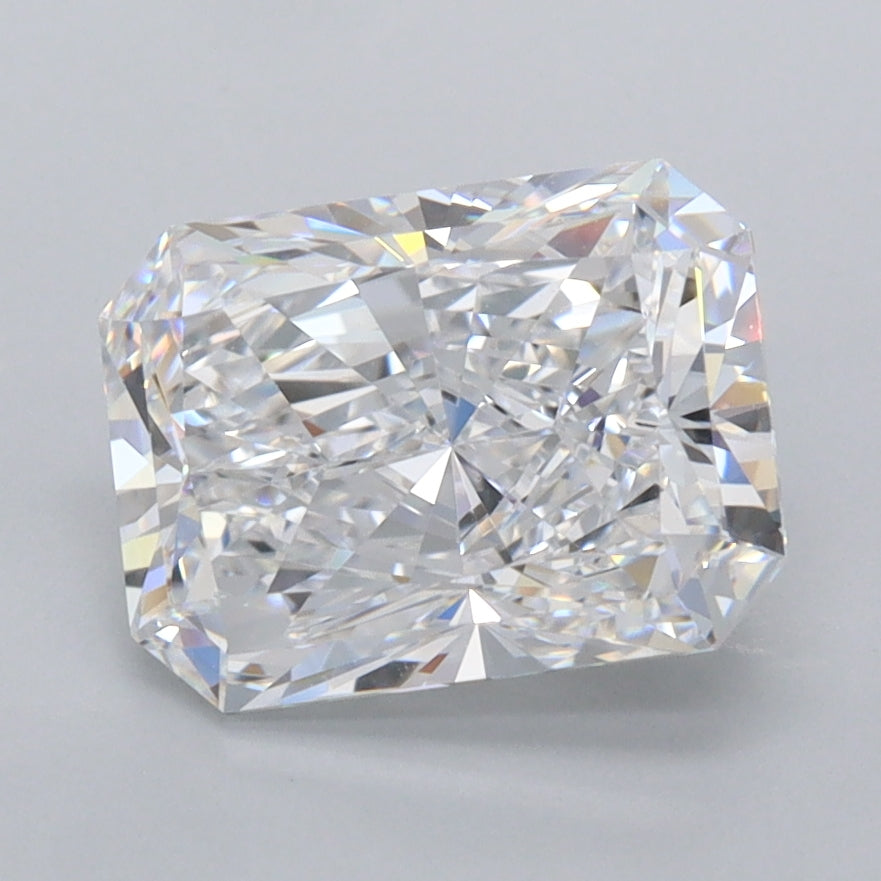 2.50 Carat Radiant Shaped, Ideal Cut, D Color, VVS1 Clarity, IGI Certified Lab Grown Diamond