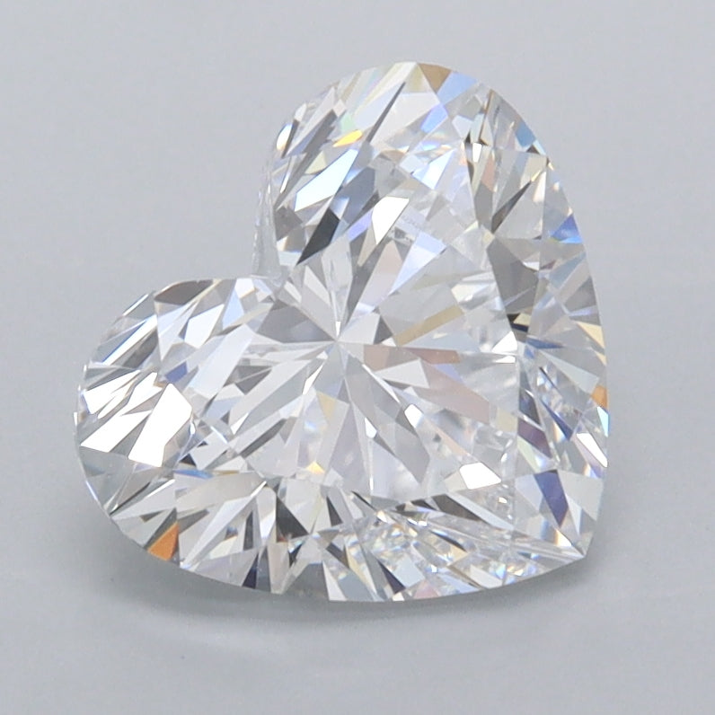 2.01 Carat Heart Shaped, Ideal Cut, D Color, VVS1 Clarity, IGI Certified Lab Grown Diamond