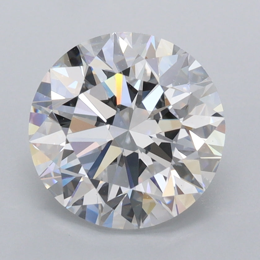 2.50 Carat Round Shaped, Excellent Cut, D Color, FL Clarity, IGI Certified Lab Grown Diamond