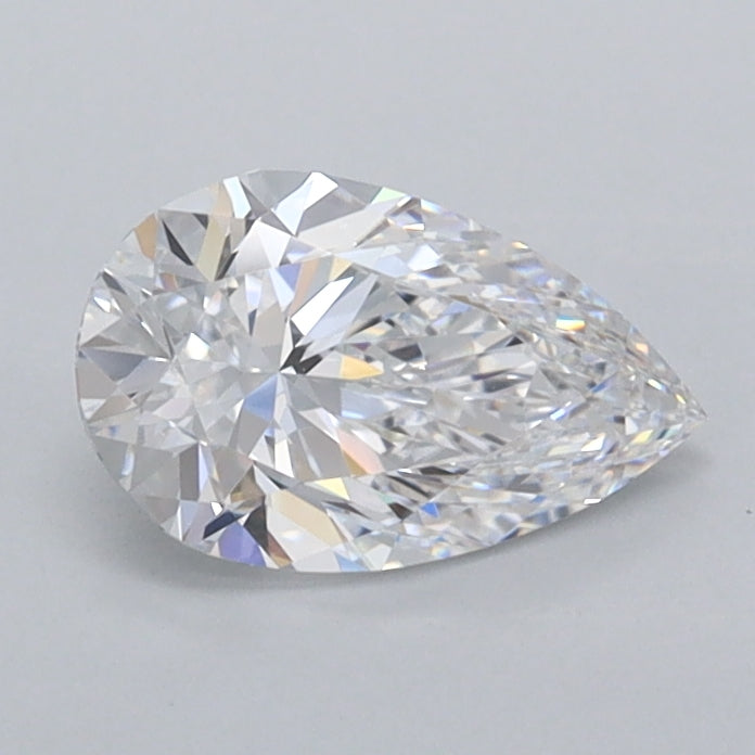 0.77 Carat Pear Shaped, Excellent Cut, D Color, VVS1 Clarity, IGI Certified Lab Grown Diamond
