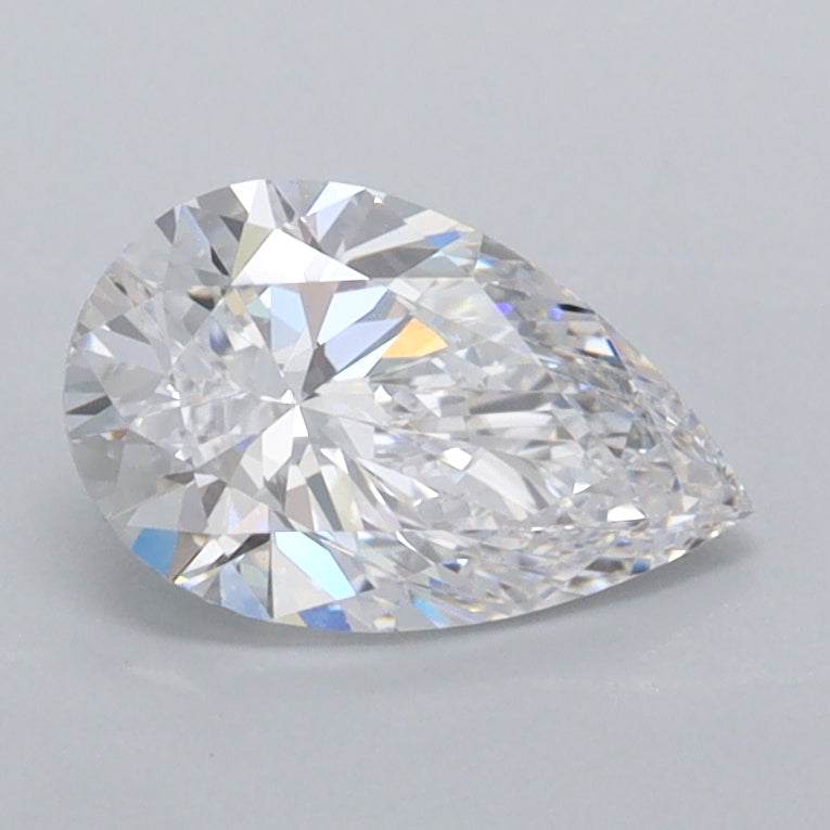 1.00 Carat Pear Shaped, Ideal Cut, D Color, VVS1 Clarity, IGI Certified Lab Grown Diamond