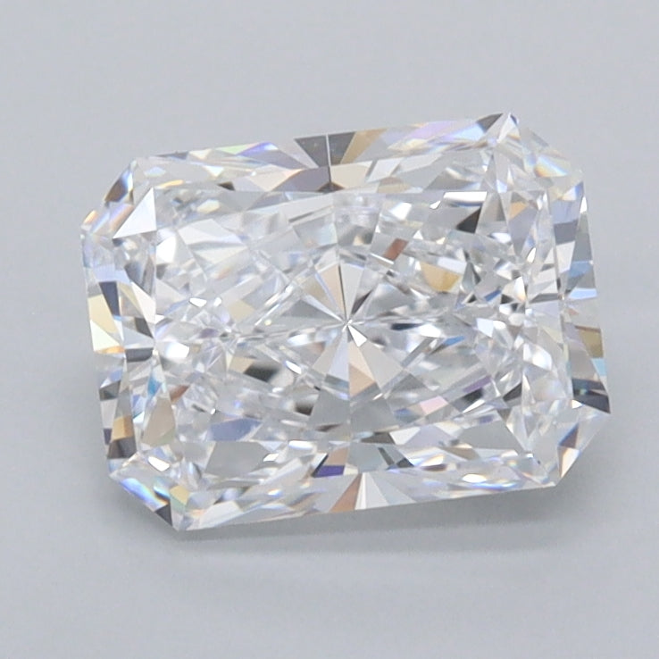 1.51 Carat Radiant Shaped, Ideal Cut, D Color, FL Clarity, IGI Certified Lab Grown Diamond