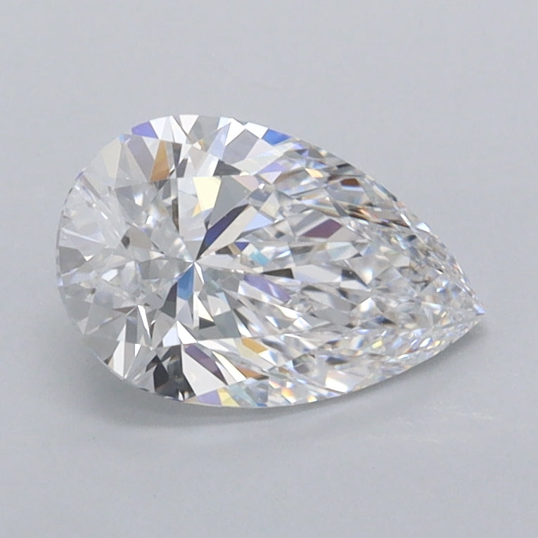 1.02 Carat Pear Shaped, Ideal Cut, D Color, VVS1 Clarity, IGI Certified Lab Grown Diamond