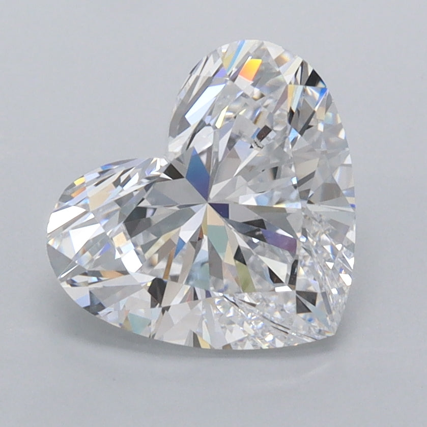 2.00 Carat Heart Shaped, Excellent Cut, D Color, VVS1 Clarity, IGI Certified Lab Grown Diamond