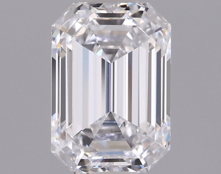 0.97 Carat Emerald Shaped, Ideal Cut, D Color, VVS2 Clarity, IGI Certified Lab Grown Diamond