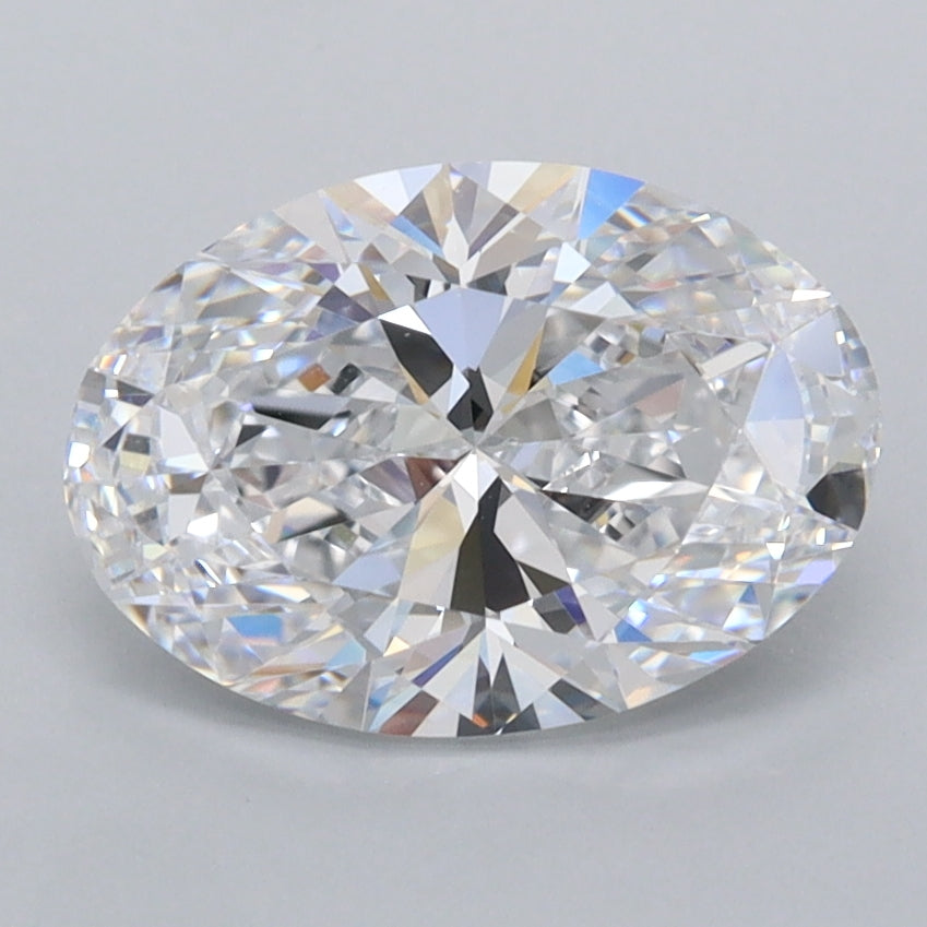 2.03 Carat Oval Shaped, Ideal Cut, D Color, FL Clarity, IGI Certified Lab Grown Diamond