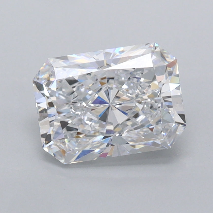 1.46 Carat Radiant Shaped, Ideal Cut, D Color, FL Clarity, IGI Certified Lab Grown Diamond