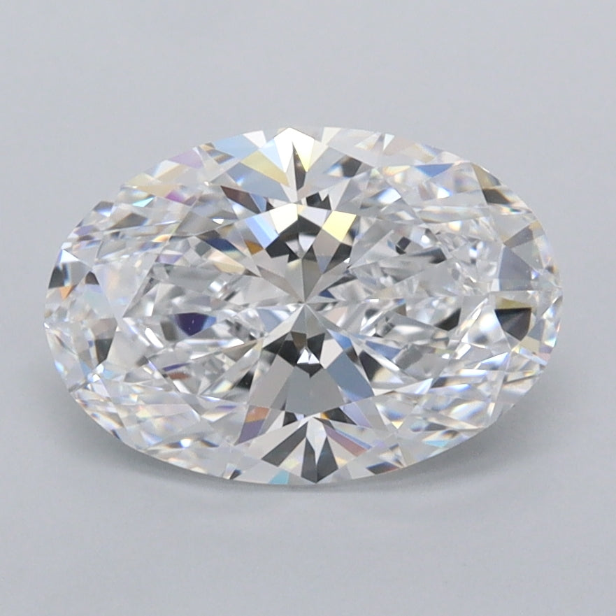 1.94 Carat Oval Shaped, Ideal Cut, D Color, FL Clarity, IGI Certified Lab Grown Diamond