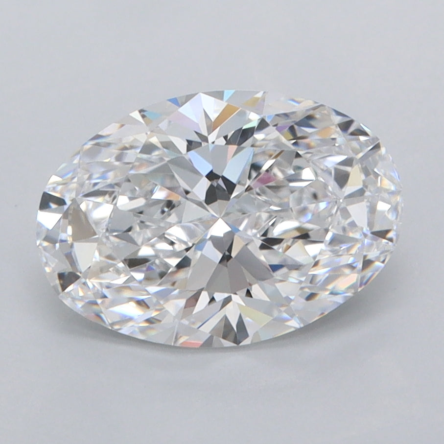 2.06 Carat Oval Shaped, Ideal Cut, D Color, VVS1 Clarity, IGI Certified Lab Grown Diamond
