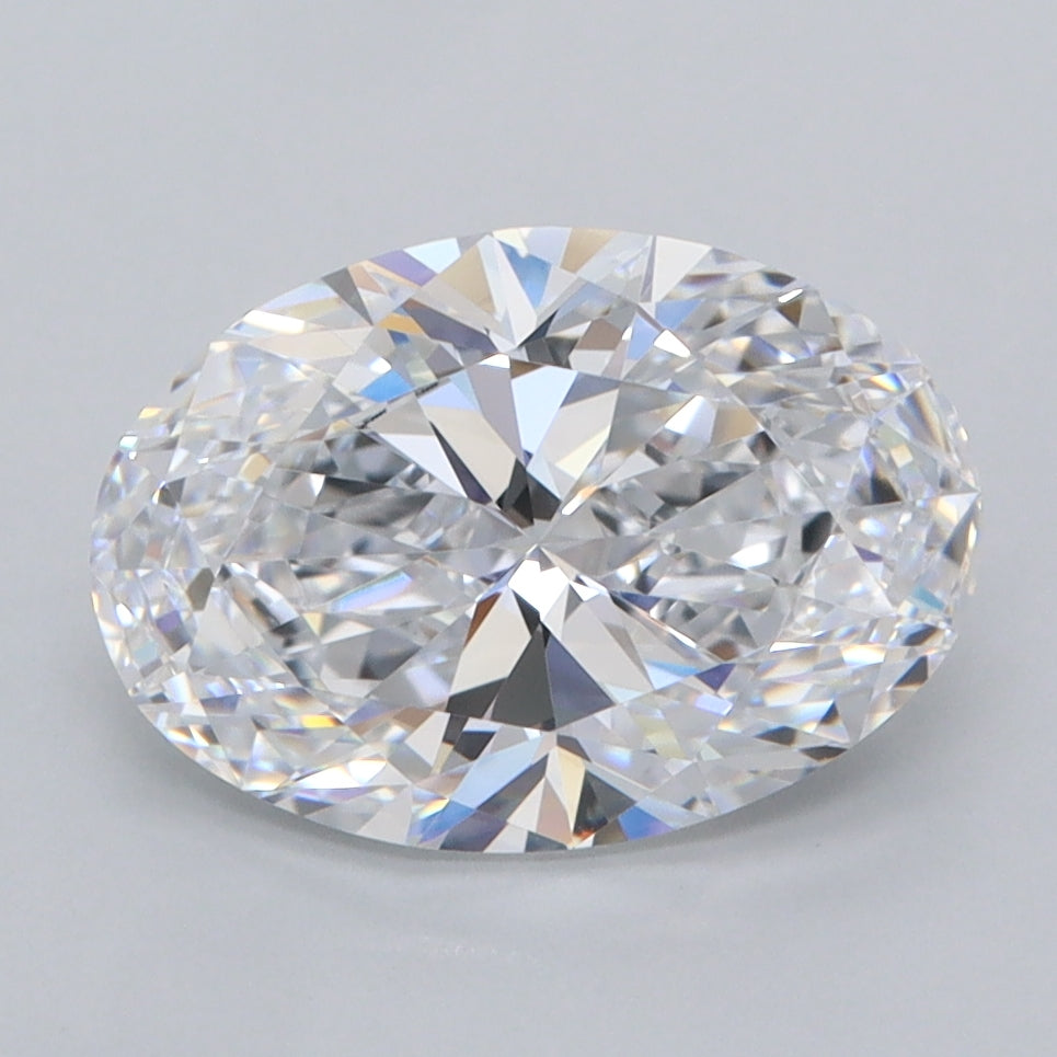 2.56 Carat Oval Shaped, Ideal Cut, D Color, FL Clarity, IGI Certified Lab Grown Diamond