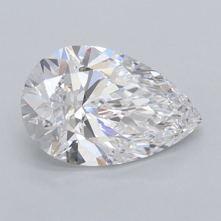 1.02 Carat Pear Shaped, Ideal Cut, D Color, FL Clarity, IGI Certified Lab Grown Diamond