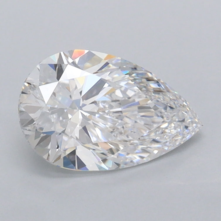 1.05 Carat Pear Shaped, Ideal Cut, D Color, FL Clarity, IGI Certified Lab Grown Diamond
