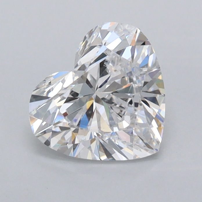 0.95 Carat Heart Shaped, Excellent Cut, D Color, VVS1 Clarity, IGI Certified Lab Grown Diamond