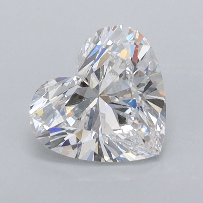 0.94 Carat Heart Shaped, Ideal Cut, D Color, VVS2 Clarity, IGI Certified Lab Grown Diamond