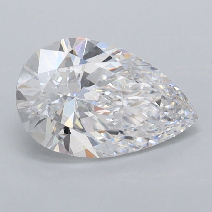 0.95 Carat Pear Shaped, Ideal Cut, D Color, VVS1 Clarity, IGI Certified Lab Grown Diamond