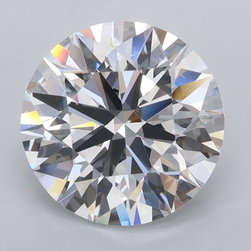 2.95 Carat Round Shaped, Ideal Cut, D Color, FL Clarity, IGI Certified Lab Grown Diamond
