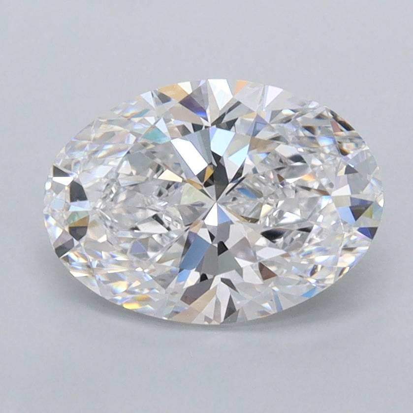 1.69 Carat Oval Shaped, Ideal Cut, D Color, FL Clarity, IGI Certified Lab Grown Diamond