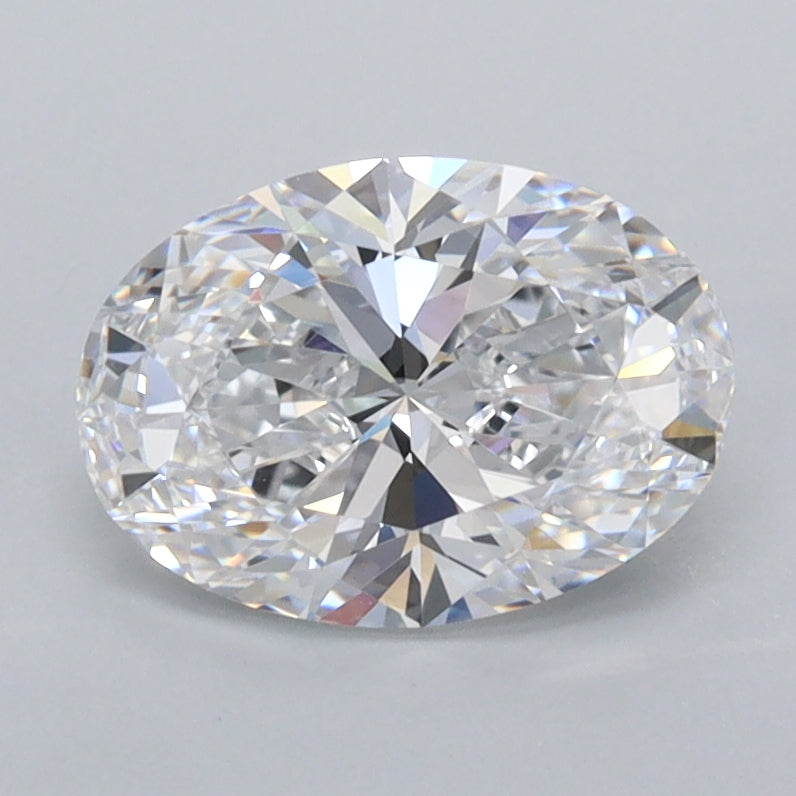 1.43 Carat Oval Shaped, Ideal Cut, D Color, FL Clarity, IGI Certified Lab Grown Diamond