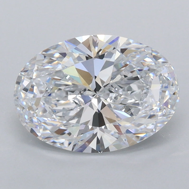 1.68 Carat Oval Shaped, Ideal Cut, D Color, FL Clarity, IGI Certified Lab Grown Diamond