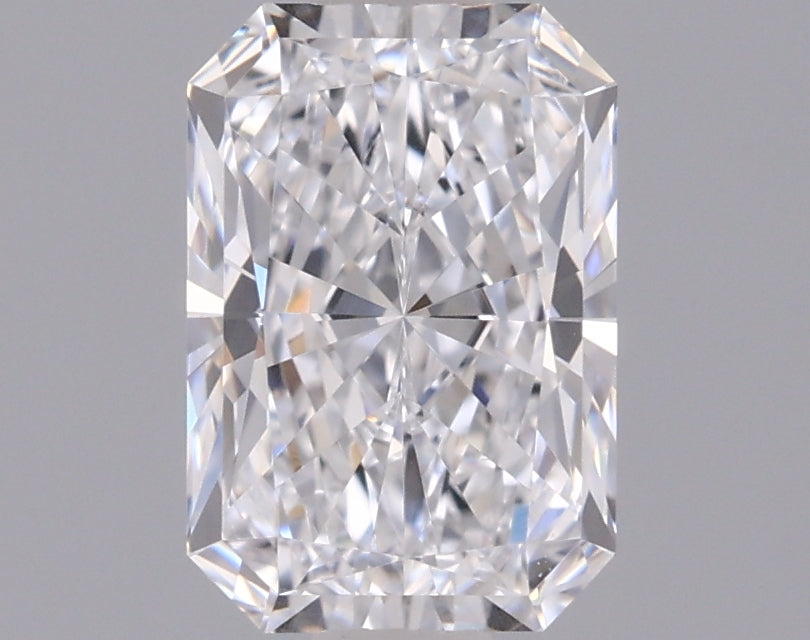 0.97 Carat Radiant Shaped, Ideal Cut, D Color, VVS2 Clarity, IGI Certified Lab Grown Diamond