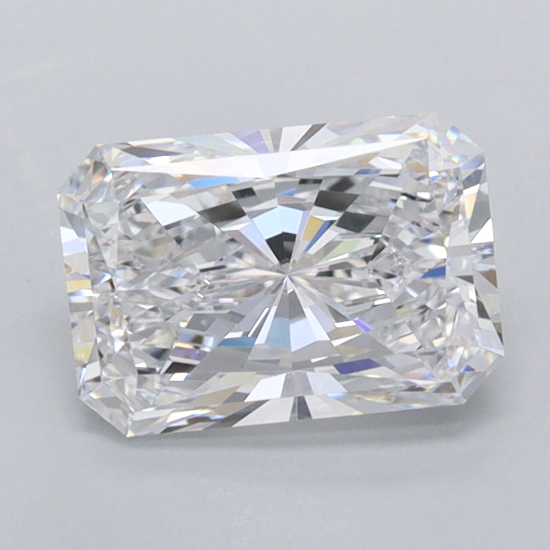 1.53 Carat Radiant Shaped, Ideal Cut, D Color, FL Clarity, IGI Certified Lab Grown Diamond