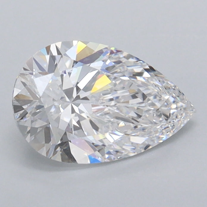 1.01 Carat Pear Shaped, Ideal Cut, D Color, FL Clarity, IGI Certified Lab Grown Diamond