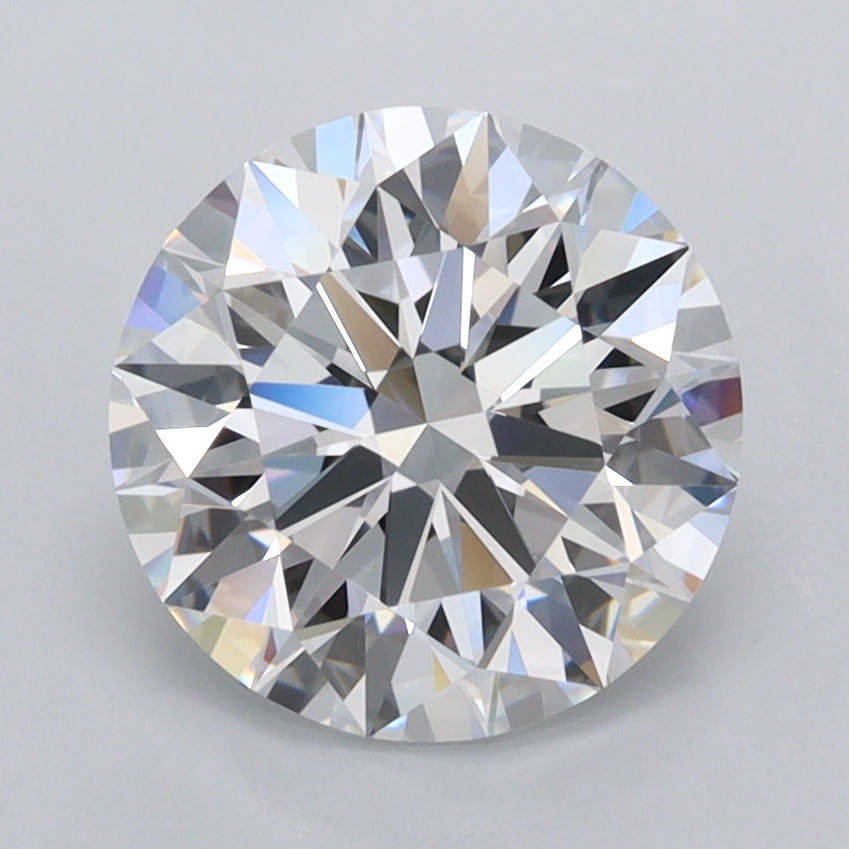 2.42 Carat Round Shaped, Ideal Cut, D Color, FL Clarity, IGI Certified Lab Grown Diamond