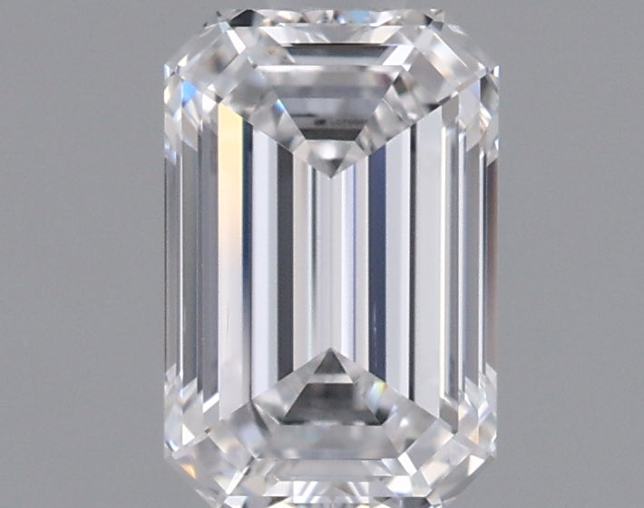 0.91 Carat Emerald Shaped, Ideal Cut, D Color, VVS2 Clarity, IGI Certified Lab Grown Diamond