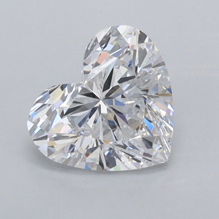 0.92 Carat Heart Shaped, Ideal Cut, D Color, VVS2 Clarity, IGI Certified Lab Grown Diamond