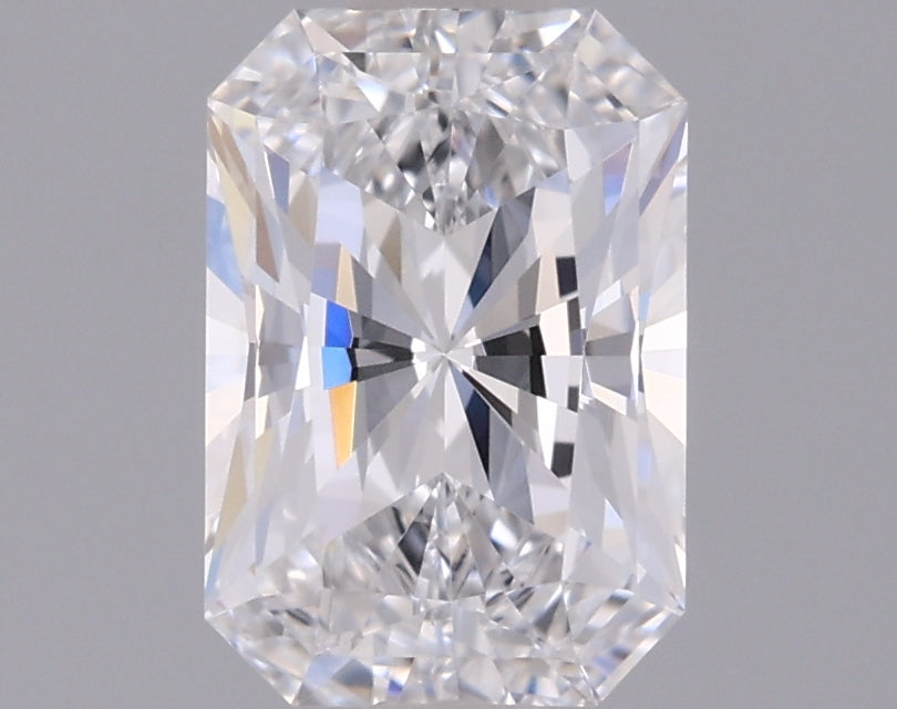 0.89 Carat Radiant Shaped, Excellent Cut, D Color, VVS1 Clarity, IGI Certified Lab Grown Diamond