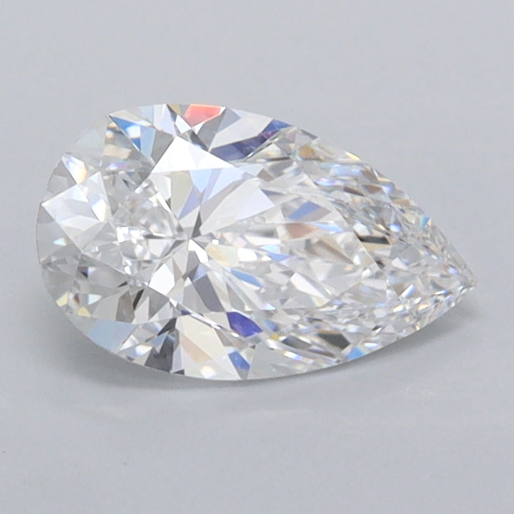 0.89 Carat Pear Shaped, Excellent Cut, D Color, VVS2 Clarity, IGI Certified Lab Grown Diamond