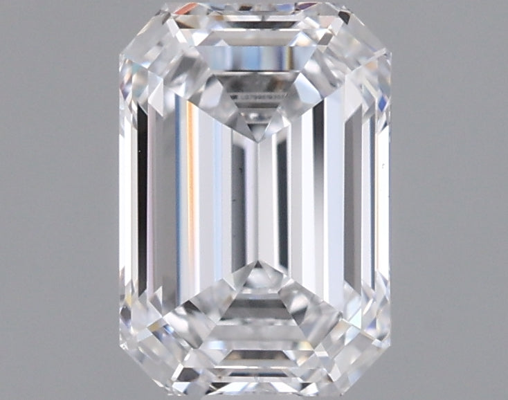 0.98 Carat Emerald Shaped, Ideal Cut, D Color, IF Clarity, IGI Certified Lab Grown Diamond