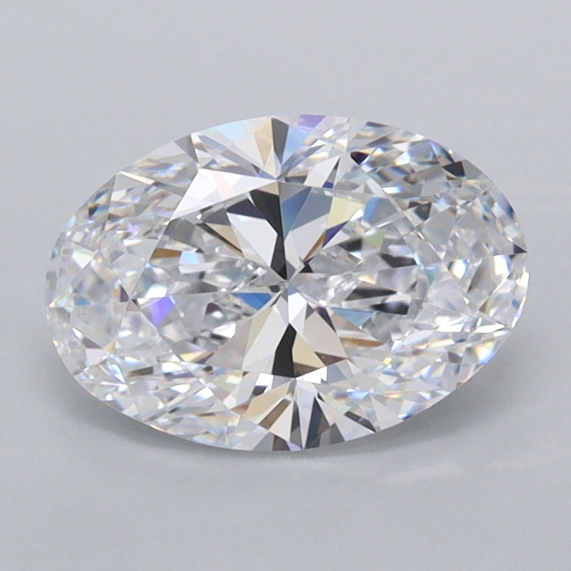 1.44 Carat Oval Shaped, Ideal Cut, D Color, FL Clarity, IGI Certified Lab Grown Diamond