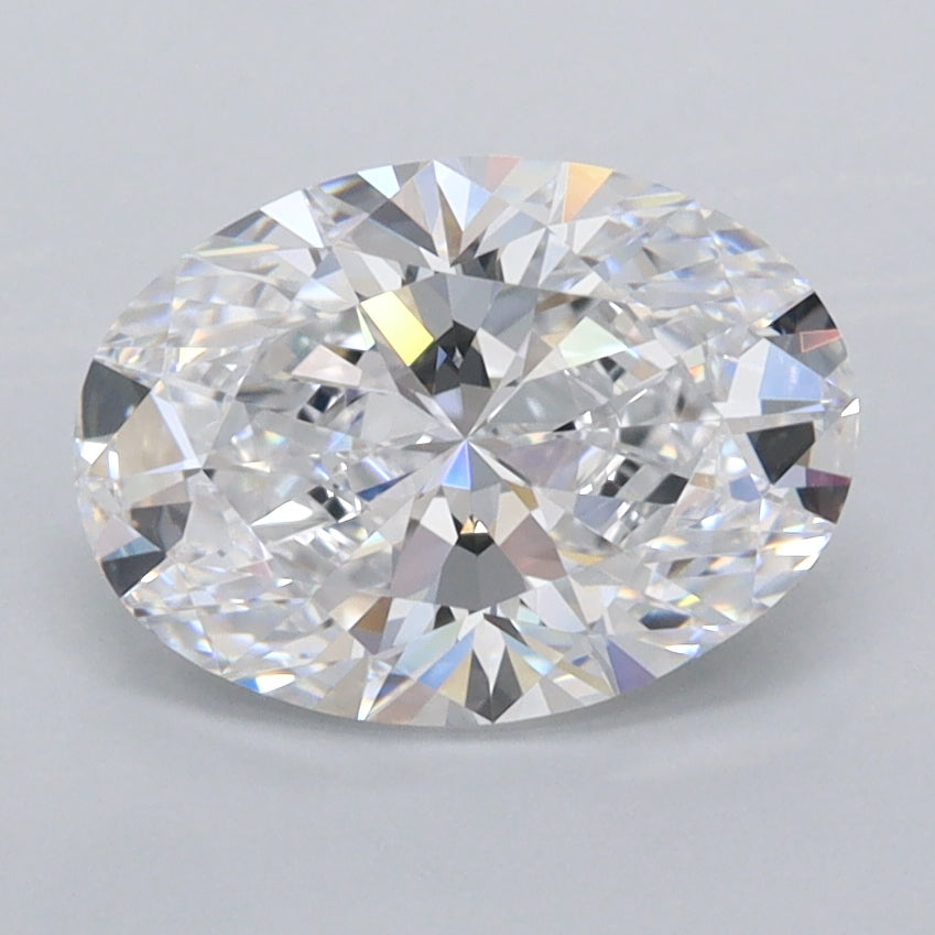 1.91 Carat Oval Shaped, Ideal Cut, D Color, FL Clarity, IGI Certified Lab Grown Diamond