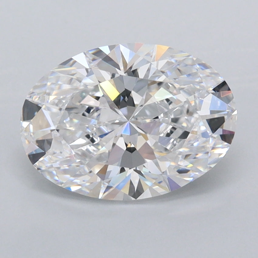 1.85 Carat Oval Shaped, Ideal Cut, D Color, FL Clarity, IGI Certified Lab Grown Diamond