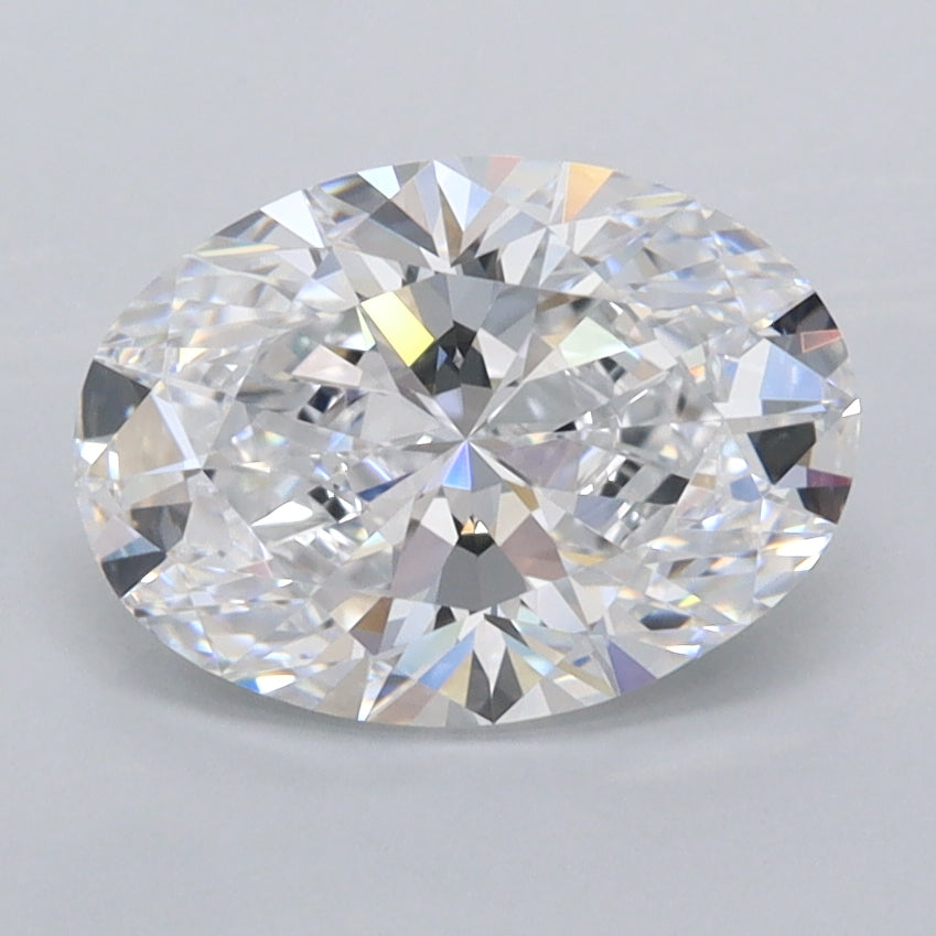 1.93 Carat Oval Shaped, Ideal Cut, D Color, FL Clarity, IGI Certified Lab Grown Diamond