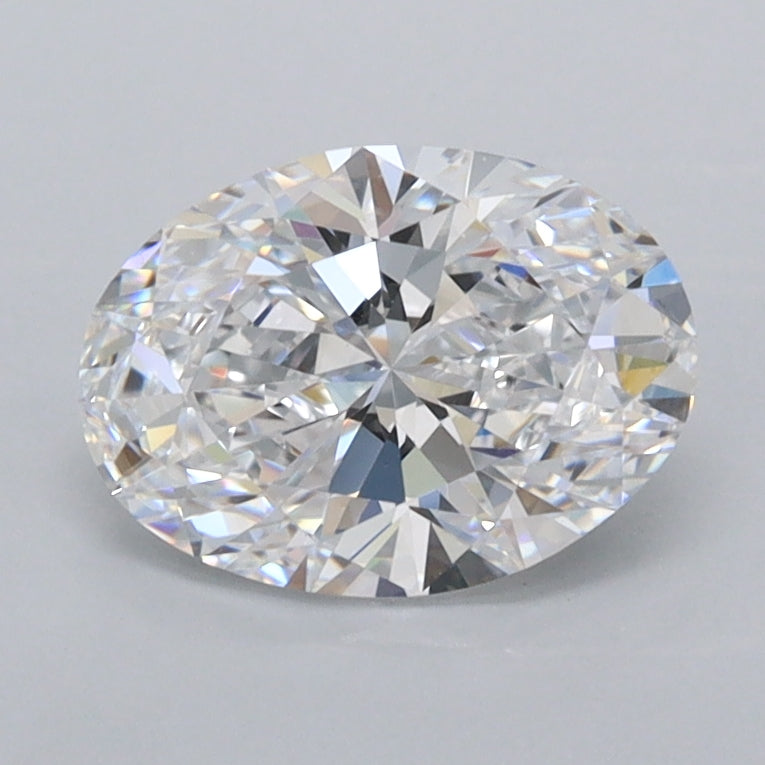 1.26 Carat Oval Shaped, Ideal Cut, D Color, FL Clarity, IGI Certified Lab Grown Diamond