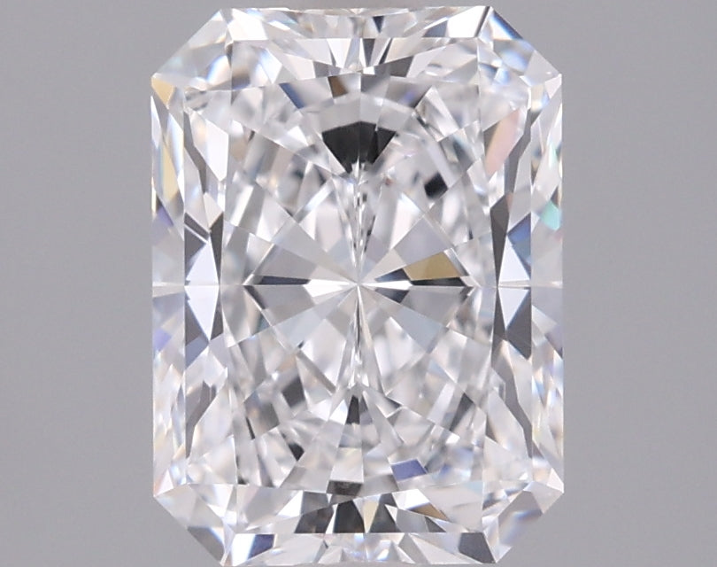 1.73 Carat Radiant Shaped, Ideal Cut, D Color, VVS1 Clarity, IGI Certified Lab Grown Diamond