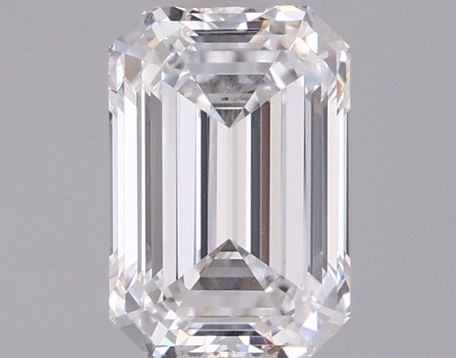 1.00 Carat Emerald Shaped, Ideal Cut, D Color, VVS2 Clarity, IGI Certified Lab Grown Diamond