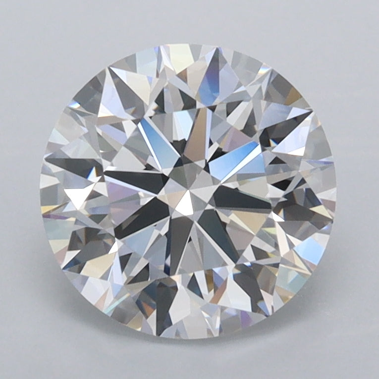 2.06 Carat Round Shaped, Ideal Cut, D Color, FL Clarity, IGI Certified Lab Grown Diamond