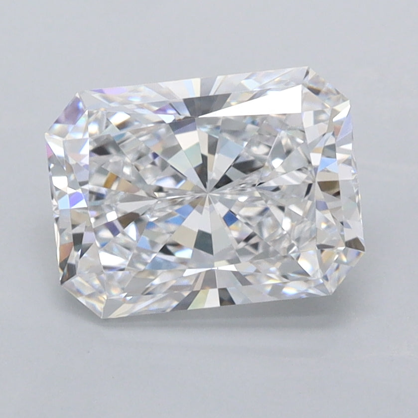 1.85 Carat Radiant Shaped, Ideal Cut, D Color, FL Clarity, IGI Certified Lab Grown Diamond