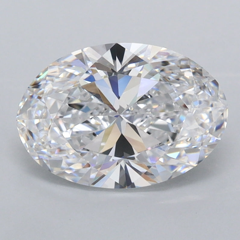 1.59 Carat Oval Shaped, Ideal Cut, D Color, FL Clarity, IGI Certified Lab Grown Diamond