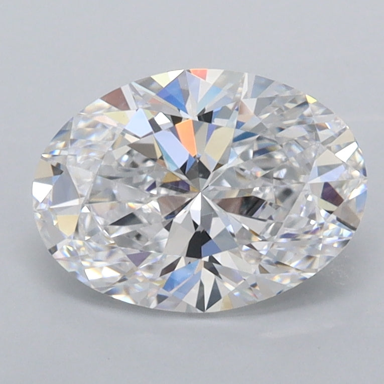 1.53 Carat Oval Shaped, Ideal Cut, D Color, FL Clarity, IGI Certified Lab Grown Diamond