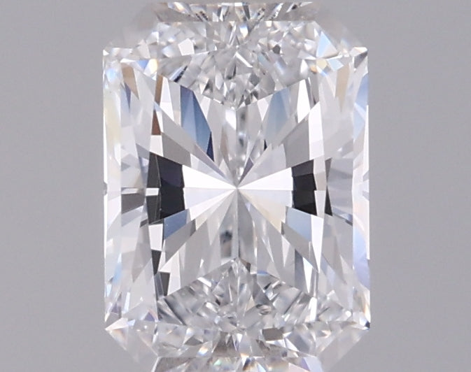 0.97 Carat Radiant Shaped, Ideal Cut, D Color, VVS2 Clarity, IGI Certified Lab Grown Diamond