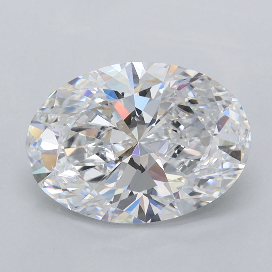 1.85 Carat Oval Shaped, Ideal Cut, D Color, FL Clarity, IGI Certified Lab Grown Diamond