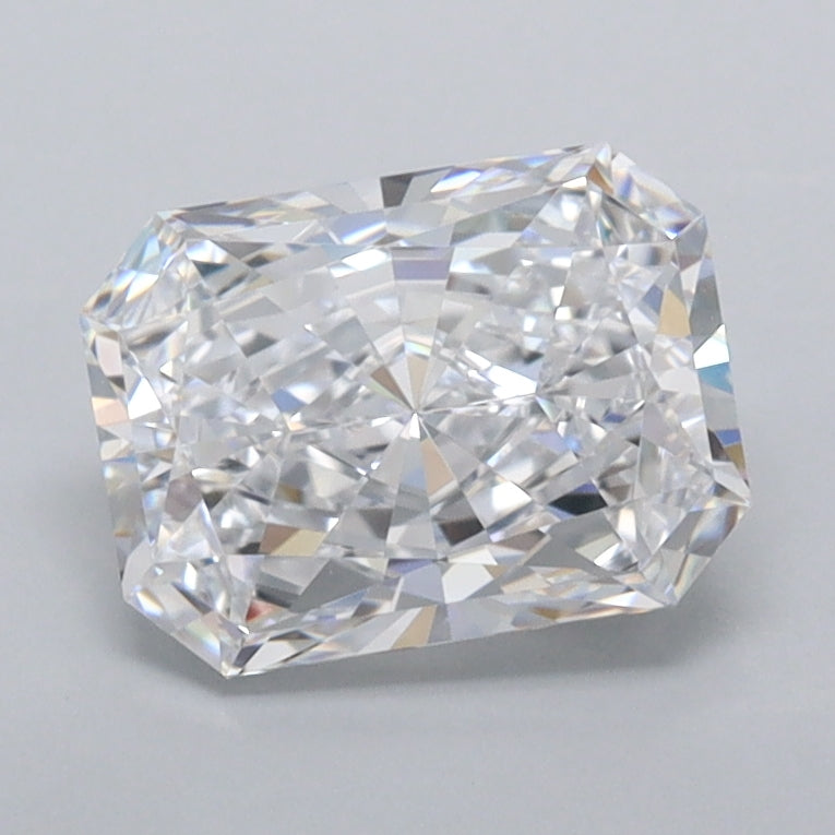 1.47 Carat Radiant Shaped, Ideal Cut, D Color, FL Clarity, IGI Certified Lab Grown Diamond