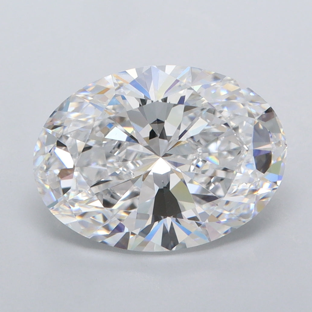 3.01 Carat Oval Shaped, Ideal Cut, D Color, VVS2 Clarity, IGI Certified Lab Grown Diamond