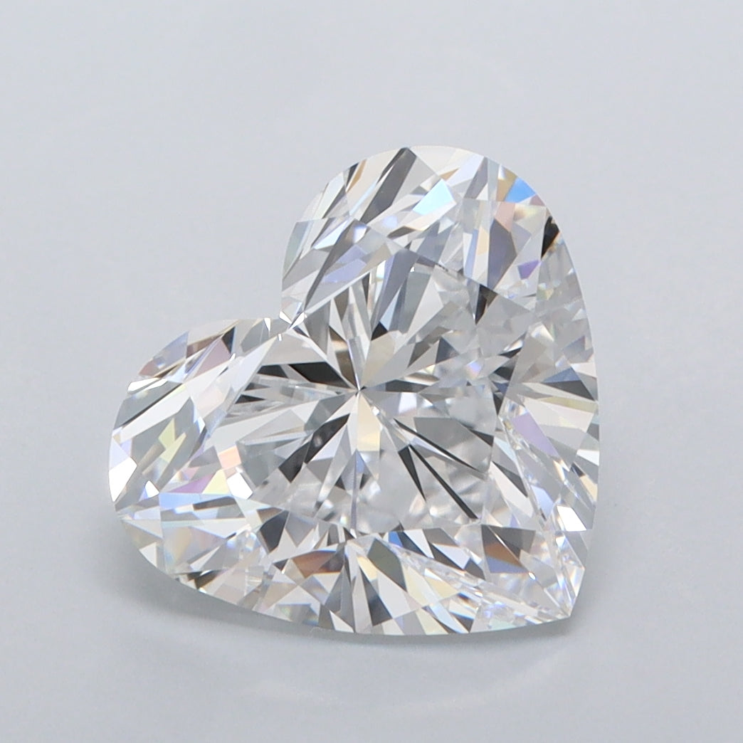 3.00 Carat Heart Shaped, Ideal Cut, D Color, VVS1 Clarity, IGI Certified Lab Grown Diamond